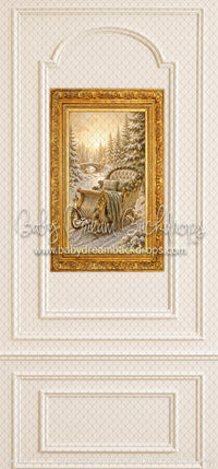 Evergreen Elegance Wall Panel with Sleigh Portrait Skinny (WM)