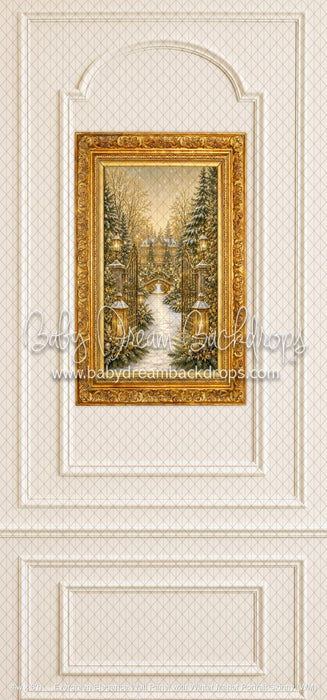 Evergreen Elegance Wall Panel with Winter Manor Portrait Skinny (WM)