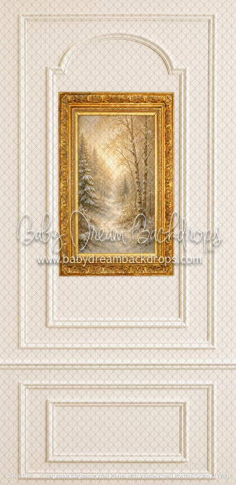 Evergreen Elegance Wall Panel with Winter Road Portrait Skinny (WM)