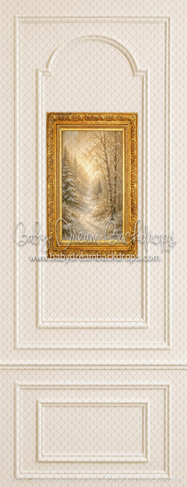 Evergreen Elegance Wall Panel with Winter Road Portrait Skinny (WM)