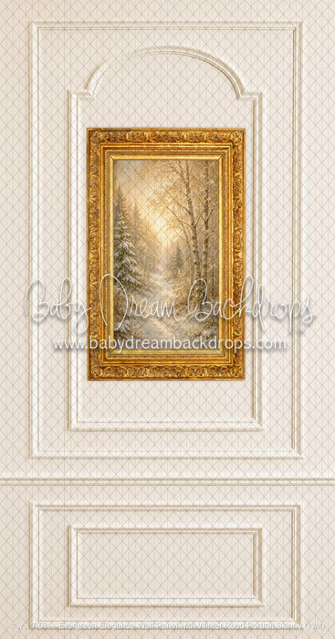 Evergreen Elegance Wall Panel with Winter Road Portrait Skinny (WM)