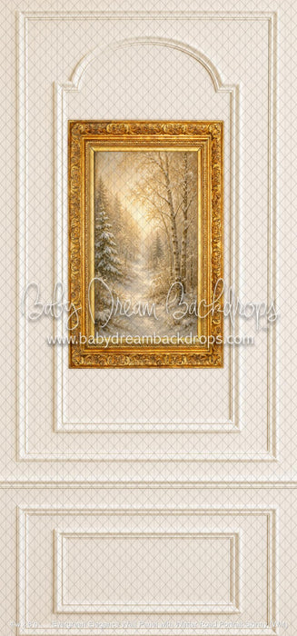Evergreen Elegance Wall Panel with Winter Road Portrait Skinny (WM)