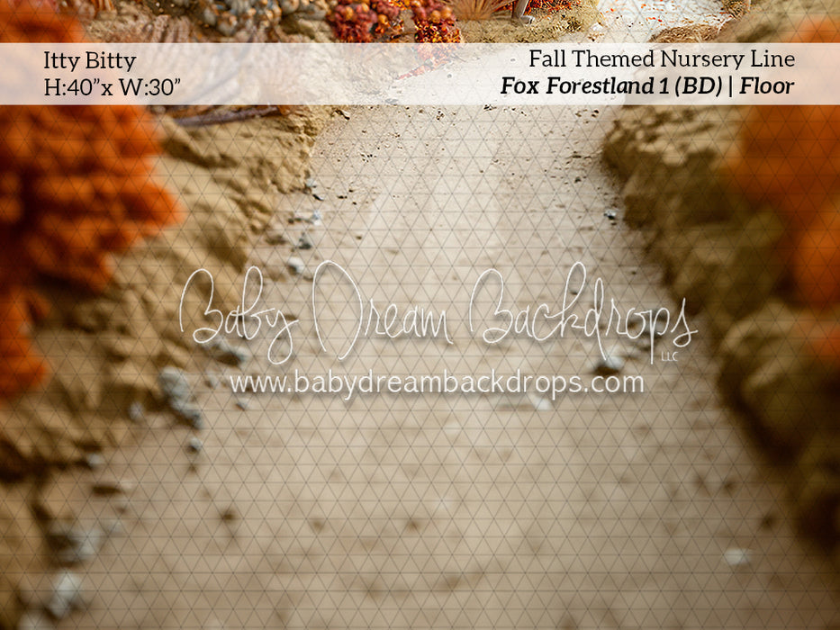 Fabric Floor Itty Bitty Fall Themed Nursery Line Fox Forestland 1 (BD)