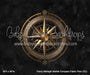 Fancy Midnight Marble Compass Fabric Floor (CC)