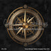 Fancy Midnight Marble Compass Fabric Floor (CC)