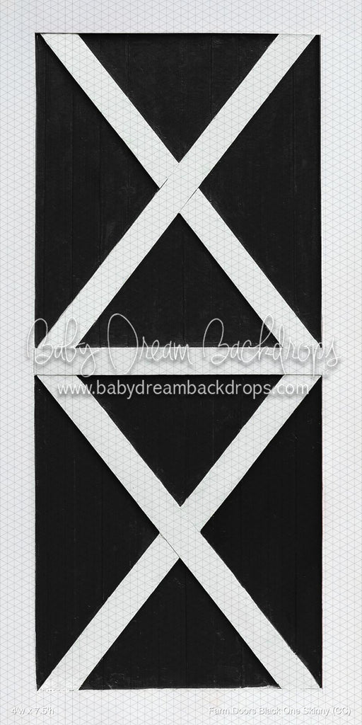Farm Doors Black One Skinny (CC)