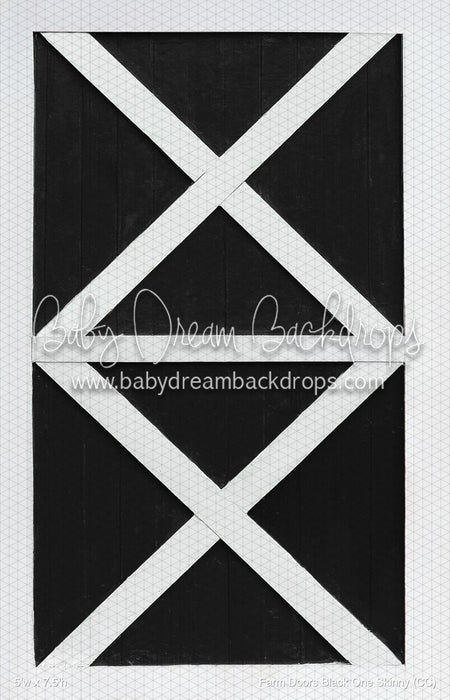 Farm Doors Black One Skinny (CC)