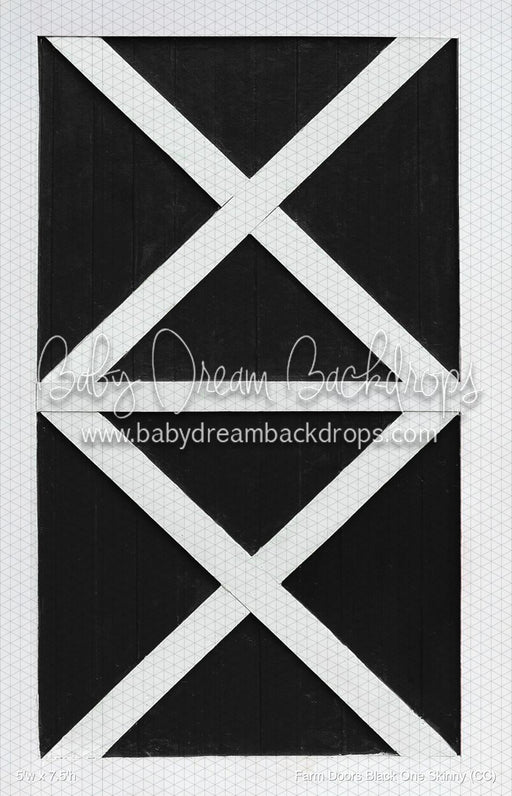 Farm Doors Black One Skinny (CC)