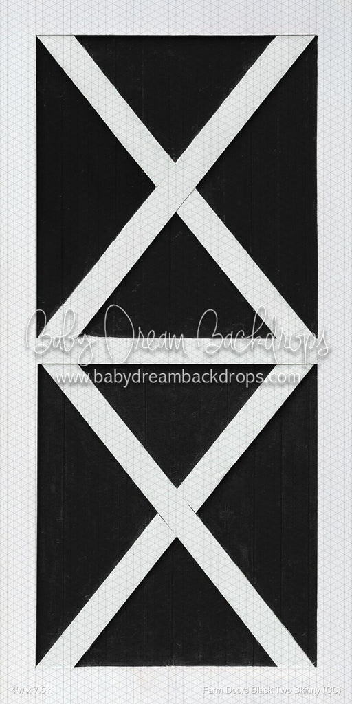 Farm Doors Black Two Skinny (CC)