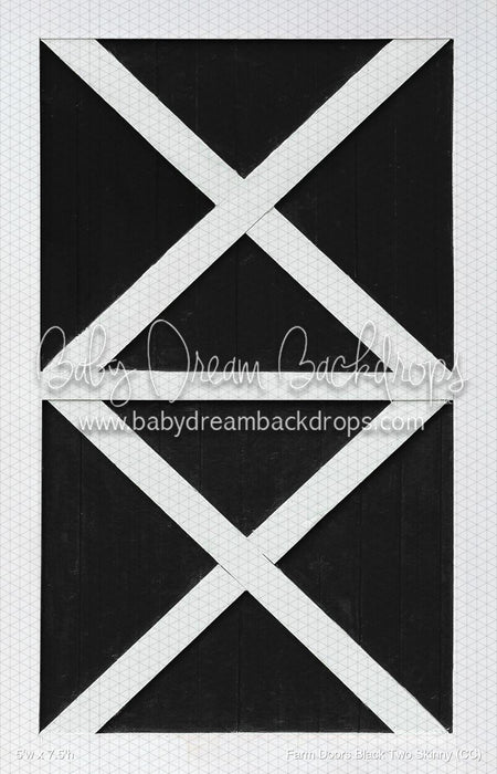 Farm Doors Black Two Skinny (CC)