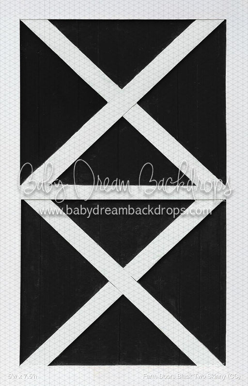 Farm Doors Black Two Skinny (CC)
