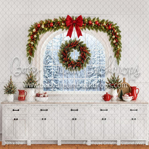 Farmhouse Christmas Cabinet (WM)