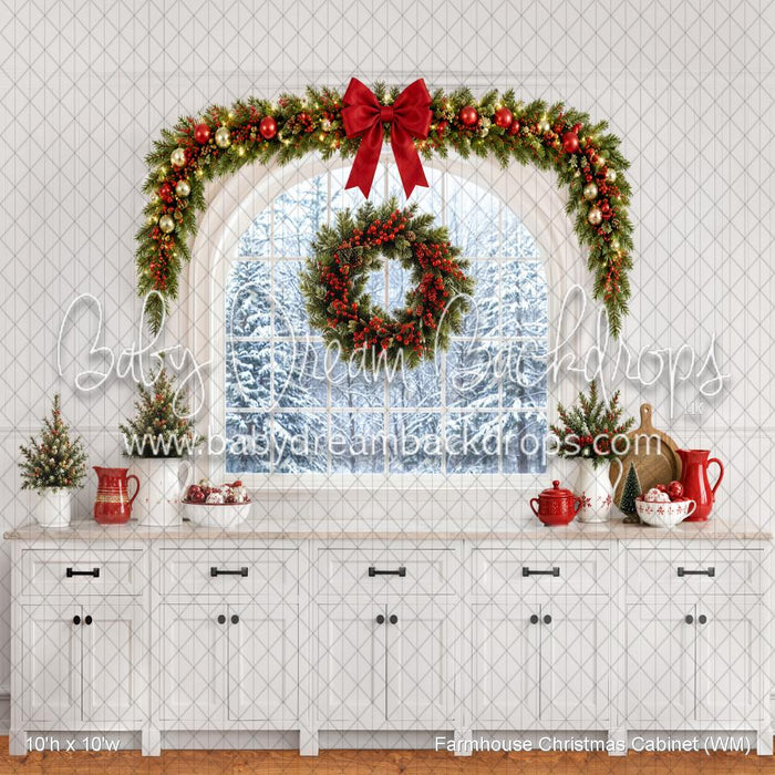 Farmhouse Christmas Cabinet (WM)
