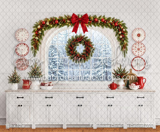 Farmhouse Christmas Cabinet (WM)