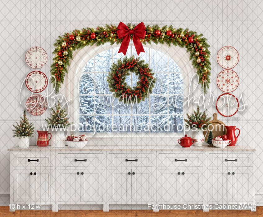 Farmhouse Christmas Cabinet (WM)
