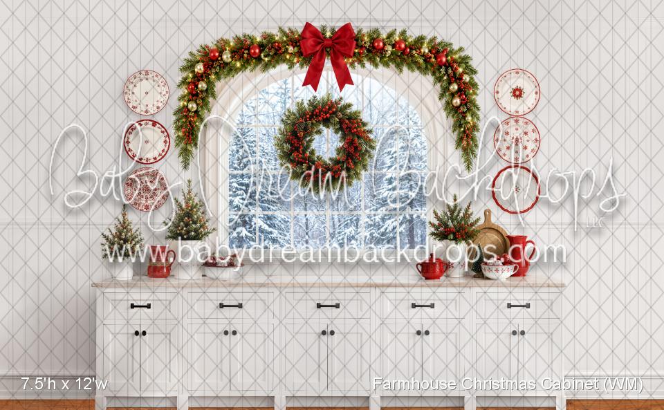 Farmhouse Christmas Cabinet (WM)