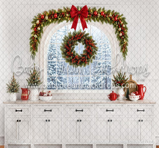 Farmhouse Christmas Cabinet (WM)