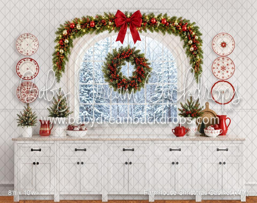 Farmhouse Christmas Cabinet (WM)