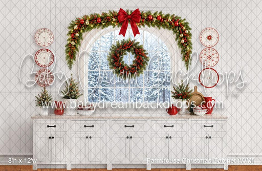 Farmhouse Christmas Cabinet (WM)