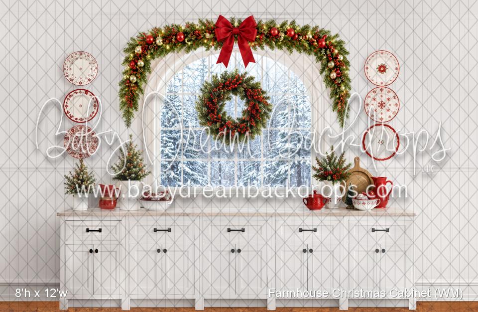 Farmhouse Christmas Cabinet (WM)