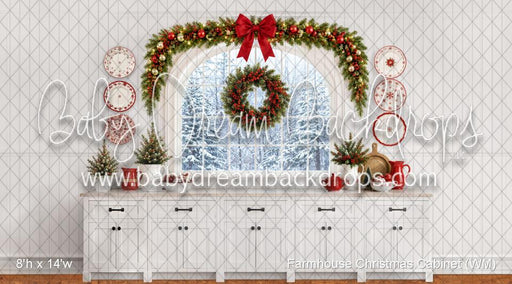 Farmhouse Christmas Cabinet (WM)