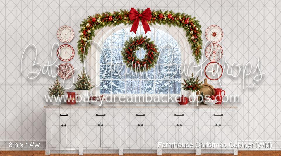 Farmhouse Christmas Cabinet (WM)