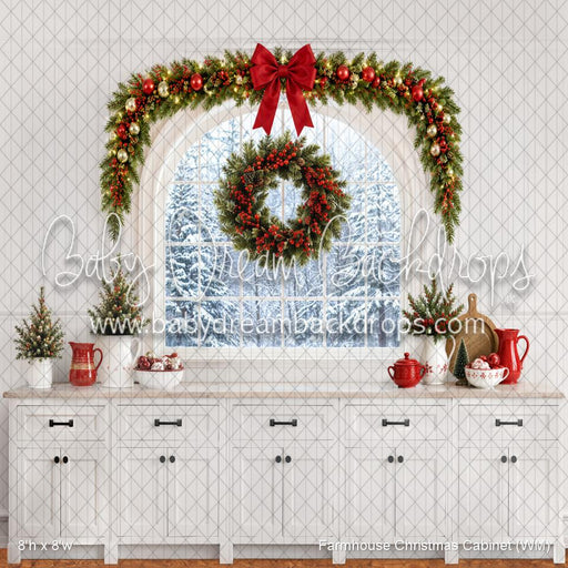 Farmhouse Christmas Cabinet (WM)