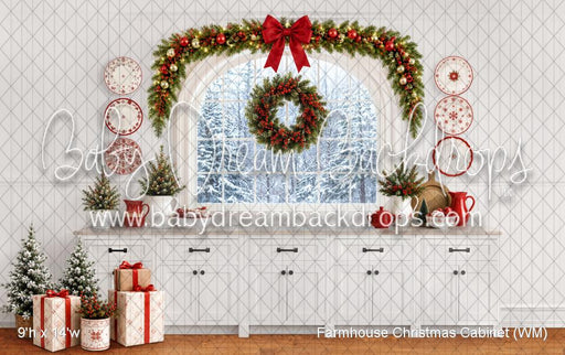 Farmhouse Christmas Cabinet (WM)