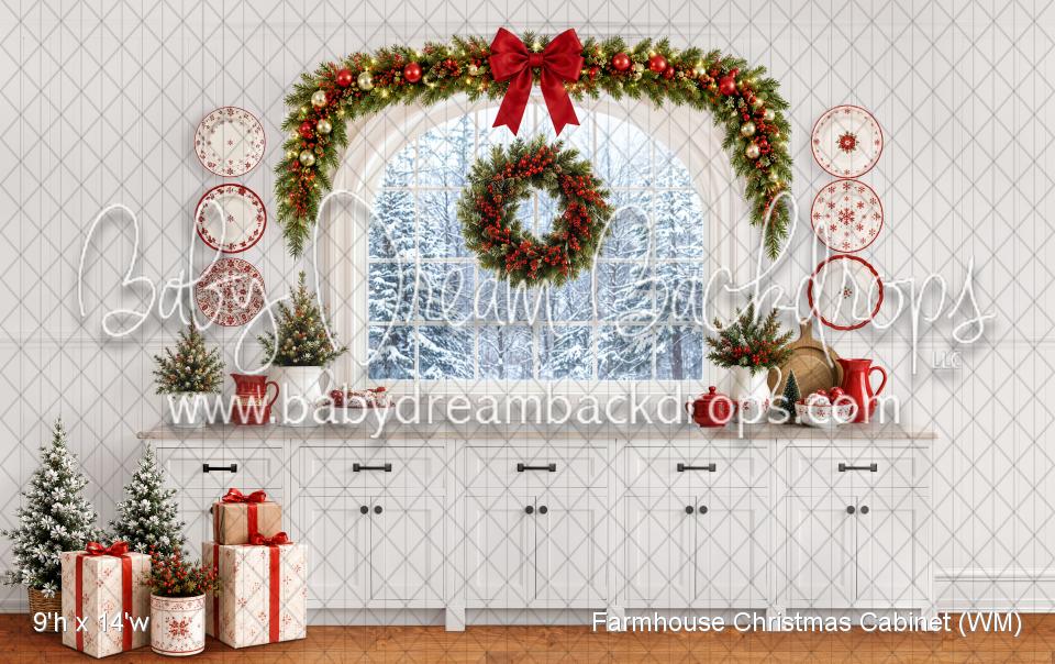Farmhouse Christmas Cabinet (WM)