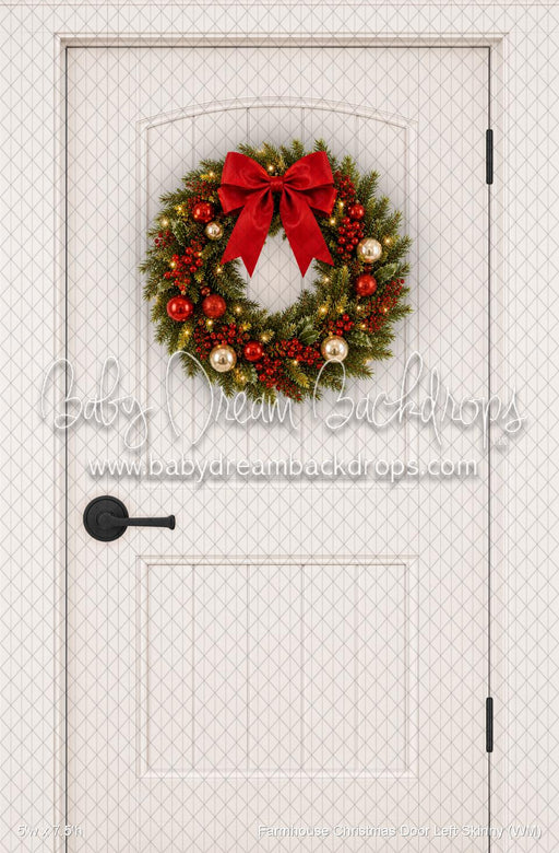 Farmhouse Christmas Door Left Skinny (WM)