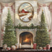Farmhouse Christmas Mantel with Barn (MD)