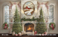 Farmhouse Christmas Mantel with Barn (MD)