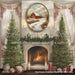 Farmhouse Christmas Mantel with Barn (MD)