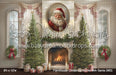 Farmhouse Christmas Mantel with Santa (MD)