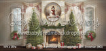 Farmhouse Christmas Mantel with Snowman (MD)