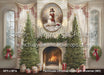 Farmhouse Christmas Mantel with Snowman (MD)