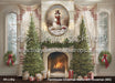Farmhouse Christmas Mantel with Snowman (MD)