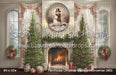 Farmhouse Christmas Mantel with Snowman (MD)