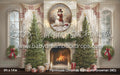 Farmhouse Christmas Mantel with Snowman (MD)