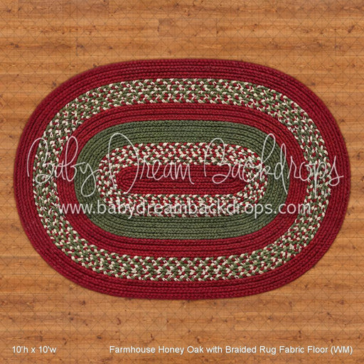 Farmhouse Honey Oak with Braided Rug Fabric Floor (WM)