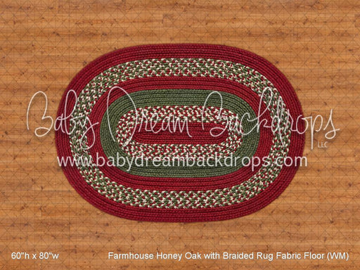 Farmhouse Honey Oak with Braided Rug Fabric Floor (WM)