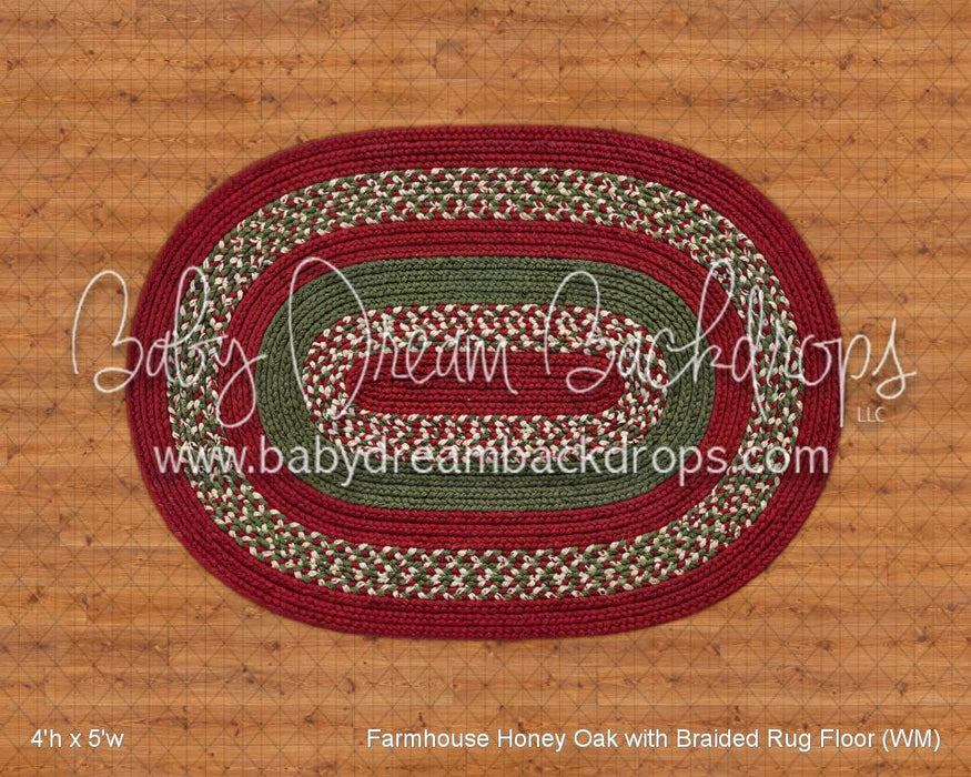 Farmhouse Honey Oak with Braided Rug Floor (WM)