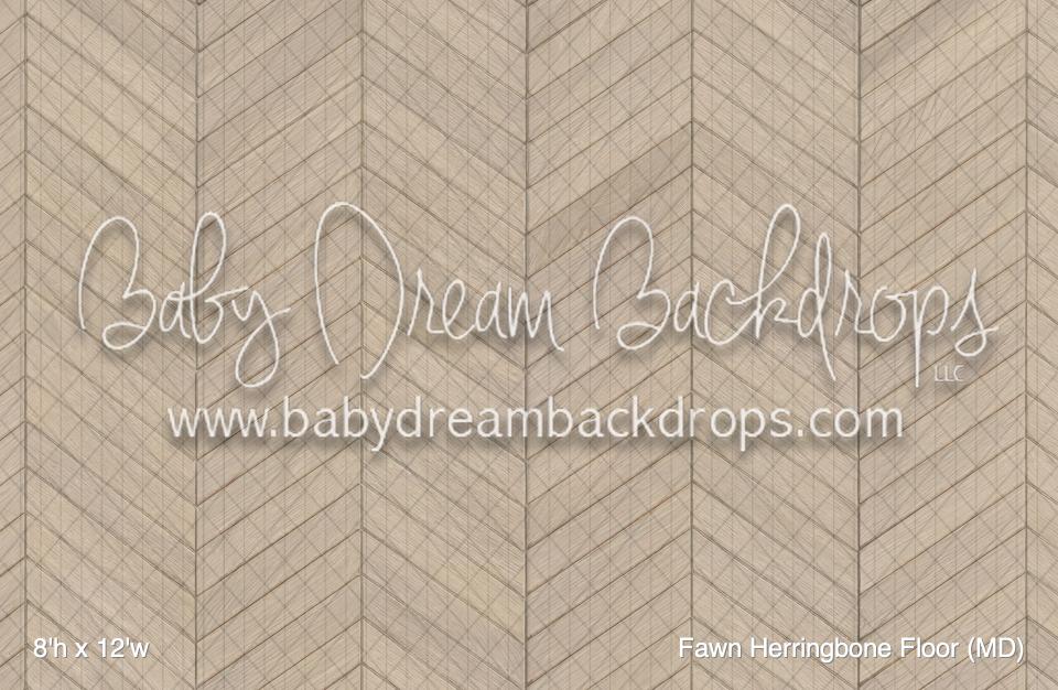 Fawn Herringbone Fabric Floor (MD)