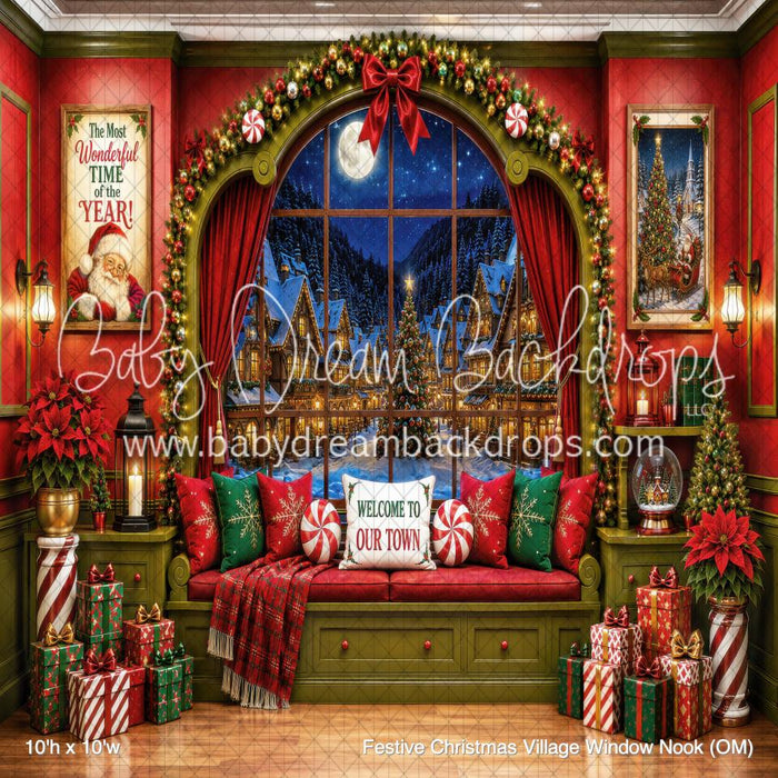 Festive Christmas Village Window Nook (OM)