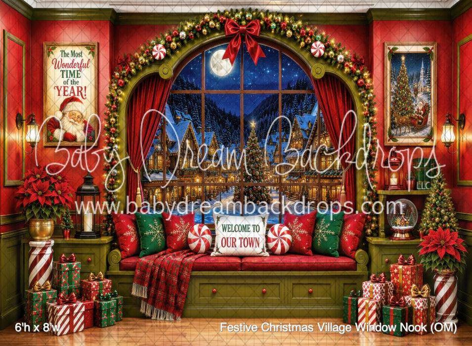 Festive Christmas Village Window Nook (OM)