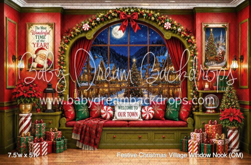 Festive Christmas Village Window Nook (OM)