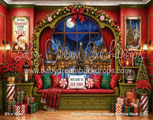 Festive Christmas Village Window Nook (OM)