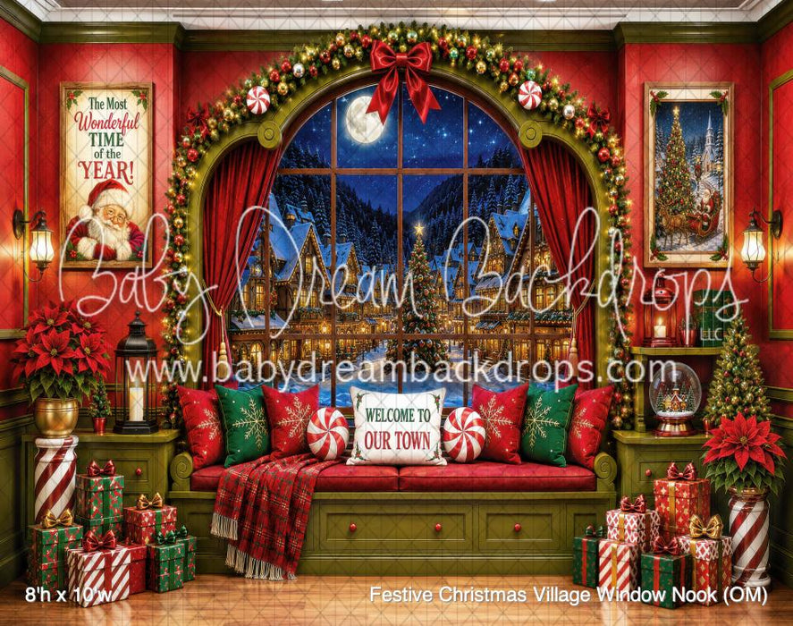 Festive Christmas Village Window Nook (OM)