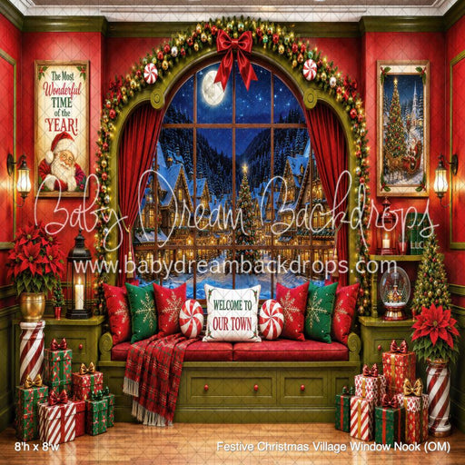 Festive Christmas Village Window Nook (OM)