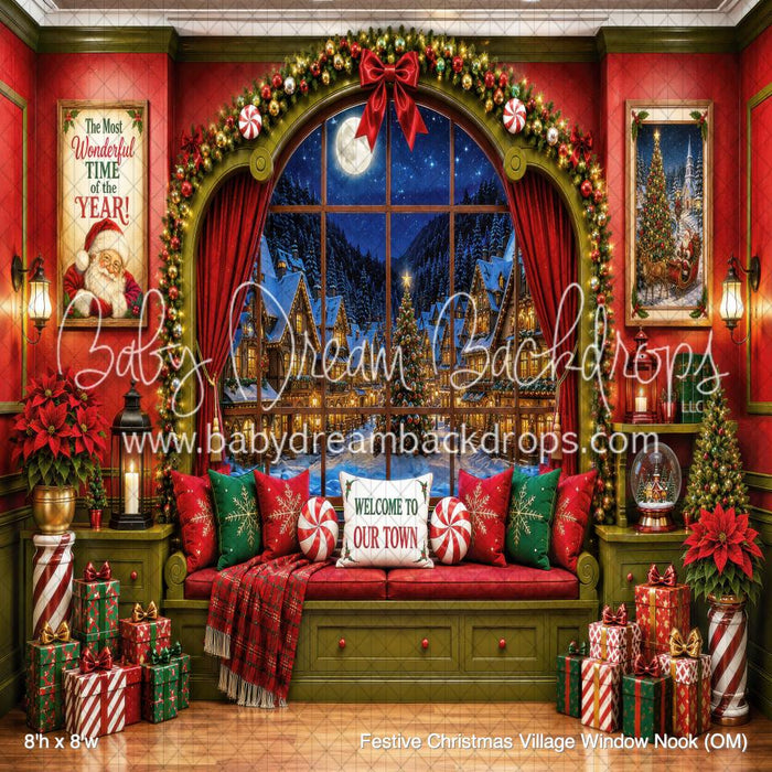 Festive Christmas Village Window Nook (OM)